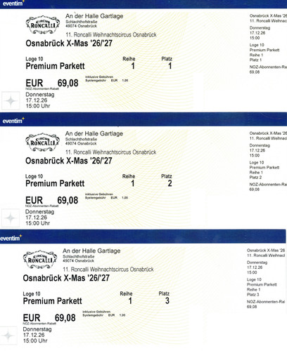 Tickets für roncalli mas - 3,
