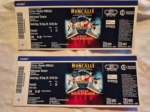 Roncalli circus schlager - roncalli,, m.