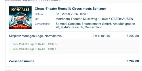 Tickets für schlager - für,